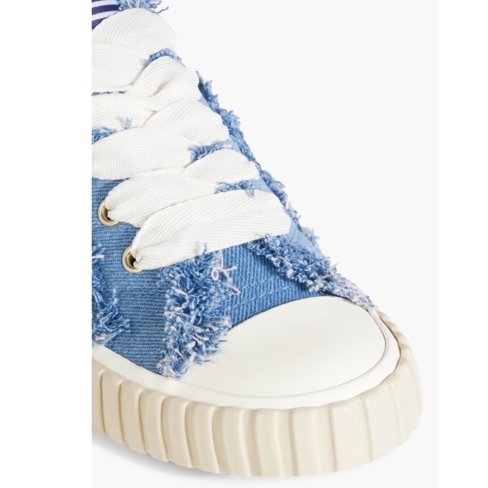 ZIMMERMANN Frayed Light Denim Lo-Top Trainers Sneakers Women’s EU 39 US 9 NWOB - Picture 6 of 15